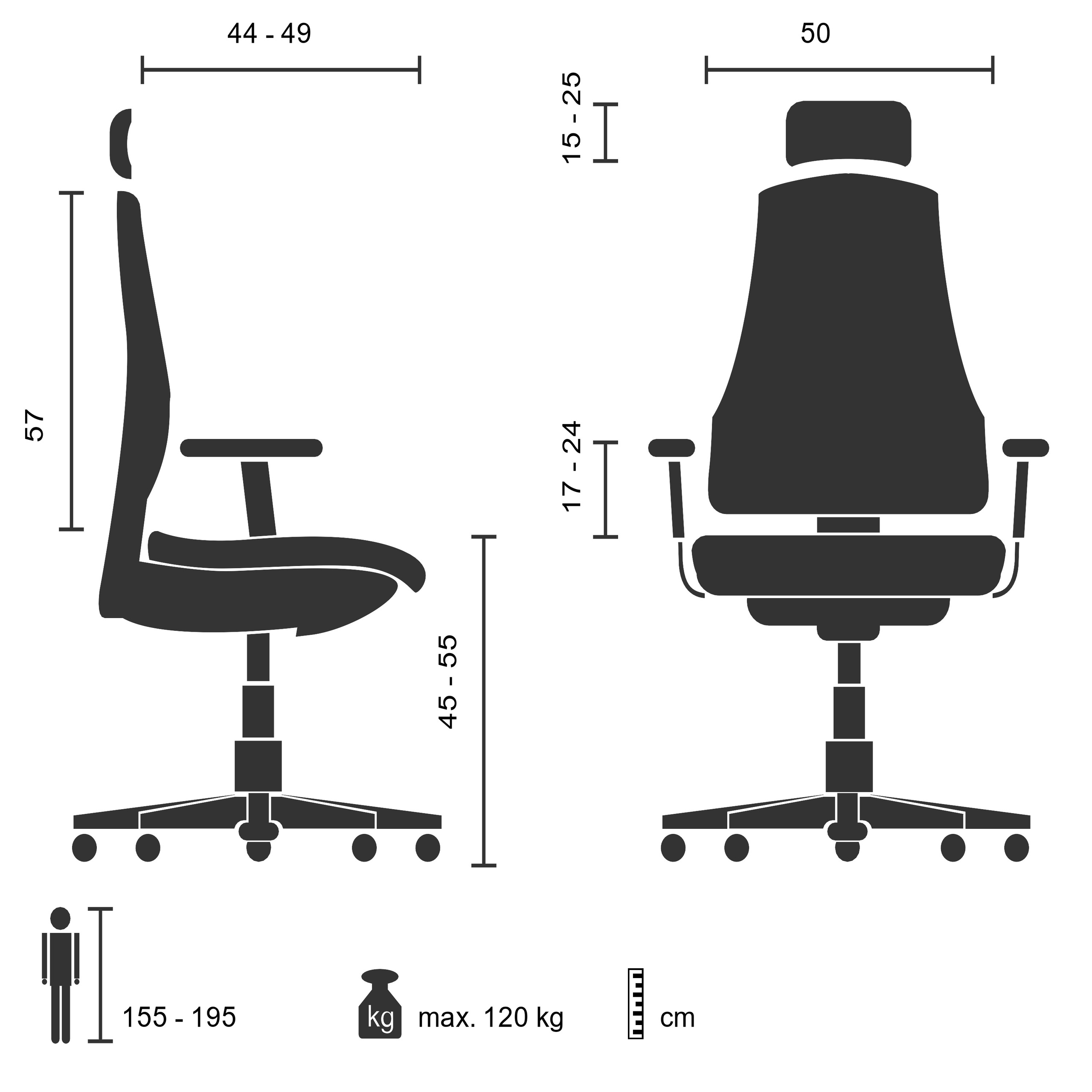 Bürostuhl Drehstuhl Schreibtischstuhl Kopfstütze Mesh PROFONDO PRO hjh OFFICE